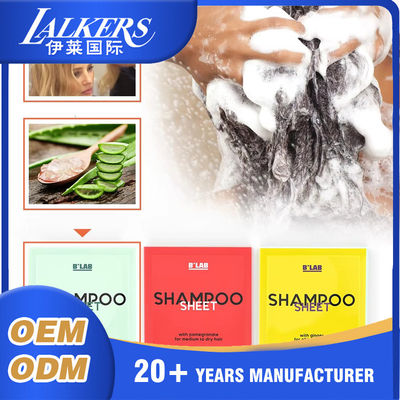 Harga bagus ODM OEM Shampoo Tablet Eco Friendly Perawatan Rambut Larut Sachet Kaya Bulu on line