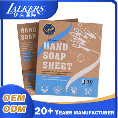 Harga bagus Natural Travel Friendly Hand Soap Sheets Biodegradable Dan Bebas Kimia on line