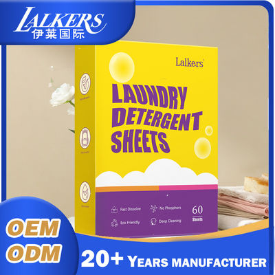 Harga bagus Lembar pembersih laundry yang sangat terkonsentrasi Hipoalergenik untuk kulit sensitif on line