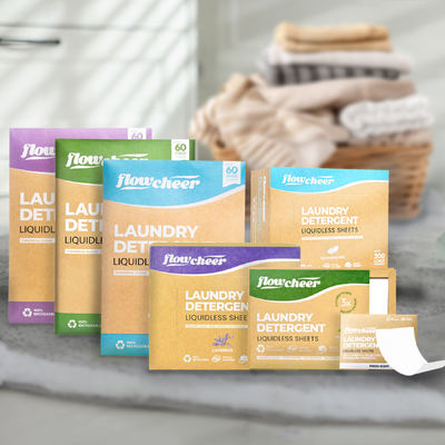 Lembaran Deterjen Cuci Ramah Lingkungan Strip Deterjen Cuci Biodegradable Berbasis Tumbuhan