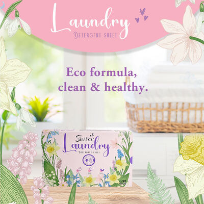 Lembaran Deterjen Pakaian Ramah Lingkungan dengan Aroma Pembersihan Mendalam dan Lembaran Pakaian Tanpa Cairan