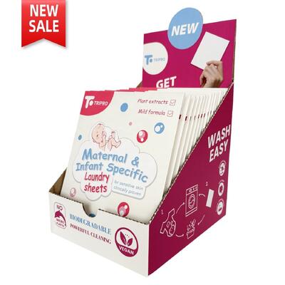 Lembaran Deterjen Cuci Pakaian Melawan Noda Menghilangkan Sabun Kertas Cuci Pakaian