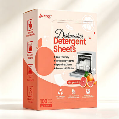 Lembar deterjen mesin cuci piring tahan lama yang ramah lingkungan dan hipoalergenik