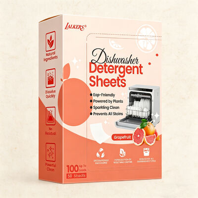 Lembar deterjen mesin cuci piring tahan lama yang ramah lingkungan dan hipoalergenik untuk cuci piring dengan mudah