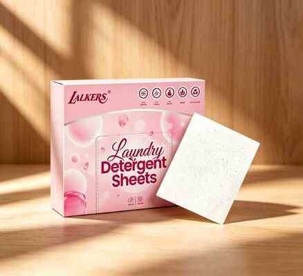 Harga bagus Lembar Deterjen Laundry 11*14cm dengan 2.8-3g/lembar dan 50% Zat Aktif untuk Penghilangan Noda yang Kuat on line
