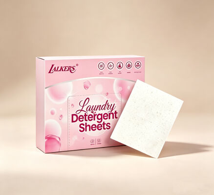 Lembar deterjen laundry biodegradable dengan aksi pembersihan mendalam dan wewangian yang dapat disesuaikan untuk laundry ramah lingkungan
