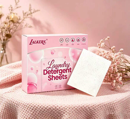 Lembar deterjen cuci berdaya tahan lama dengan formula tanaman lembut dan kontrol noda yang kuat