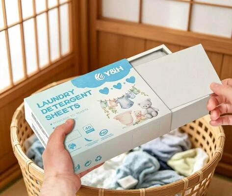 Lembar Deterjen Binatu Ramah Lingkungan Bebas Plastik untuk Pembersihan Premium dari Noda membandel