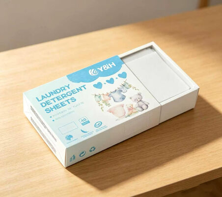 Biodegradable Formula Eco Laundry Sheets dengan Aroma yang dapat disesuaikan dan Ukuran 11*14cm untuk Penghapusan noda yang efektif