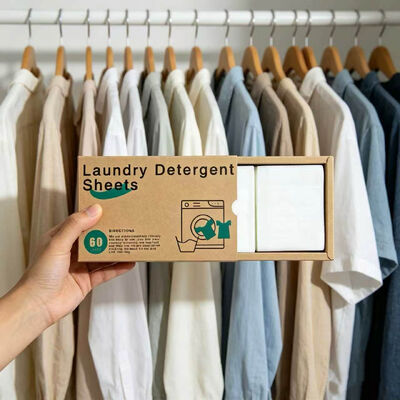 Lembar deterjen cuci yang ramah lingkungan dengan kekuatan pembersih yang kuat dan aroma yang dapat disesuaikan