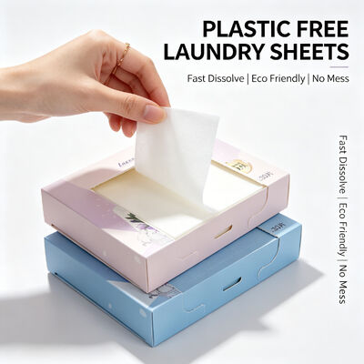 Eco-Friendly No Bleach Powerful Cleansing Laundry Detergent Sheets and Strips