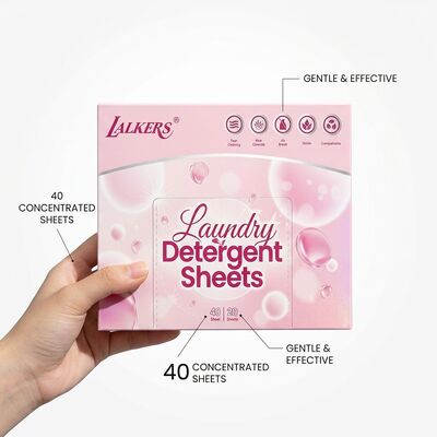Harga bagus Lembar Deterjen Pakaian Ultra Konsentrat Bebas Plastik Hipolergenik untuk Pakaian Bayi yang Aman on line