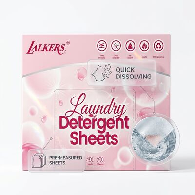 Harga bagus Lembar Deterjen Laundry Pra-Ukur 100% Berbasis Tumbuhan Tanpa Limbah untuk Mencuci Ramah Lingkungan on line