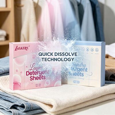 Harga bagus Lembar deterjen cuci 100% premium berbasis tanaman dengan kemasan nol limbah dan strip cuci eko yang telah diukur sebelumnya on line