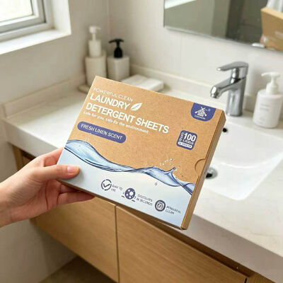 Lembar Deterjen Binatu Bebas Bahan Kimia Teruji Secara Dermatologis untuk Perawatan Kain Aman untuk Kehamilan & Bayi