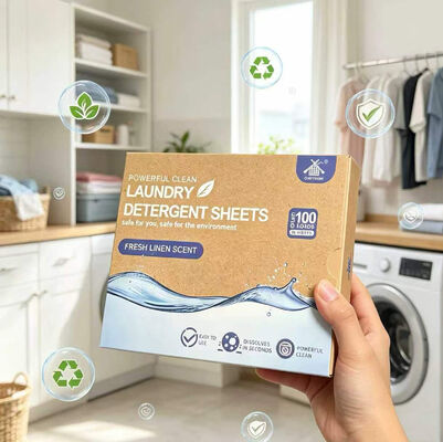 Harga bagus Pembersih dalam Low Foam Laundry Detergent Sheets HE Kompatibel untuk Mesin Efisiensi Tinggi on line