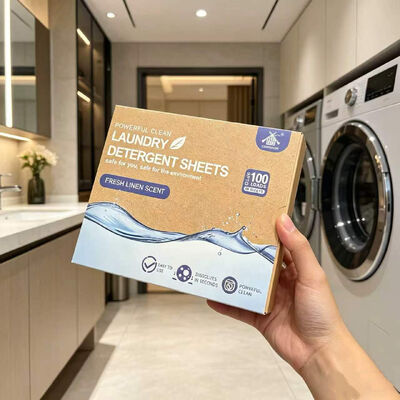 Harga bagus Lembar deterjen cuci ultra terkonsentrasi tanpa kemasan plastik dan nol residu untuk semua kain on line