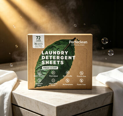 Biodegradable Plant Based Surfactant Laundry Detergent Sheets dengan Zero Residue untuk Pembersihan Ramah Lingkungan