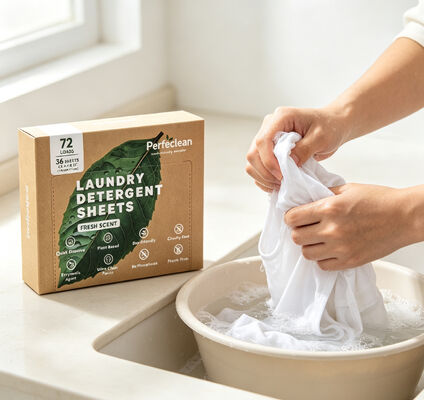 Harga bagus Lembar Deterjen Pakaian Berbasis Tumbuhan Biodegradable Takaran Sekali Pakai untuk Mesin & Cuci Tangan on line