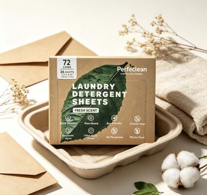 Harga bagus Lembar Deterjen Pakaian Formula Tumbuhan Biodegradable - Lembar Cuci Ramah Lingkungan Larut Air Tanpa Residu pada Kain on line