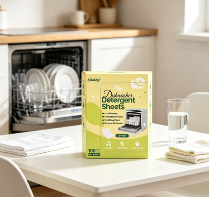 Harga bagus Lembar Cuci Piring Ekologi Portable dengan Surfactant Berbasis Tumbuhan Satu Lembar Per Cuci Biodegradable untuk Pembersihan Harian online