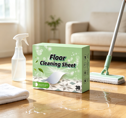 Eco Friendly Biodegradable Lembar Pembersih Lantai dan Lembar Mopping Lemak Kuat dan Kotoran Pembersih Aman
